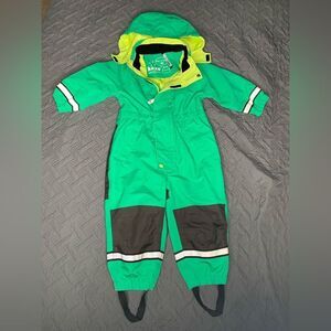 Kaxs Lime Green and Black Rain/Snow suit